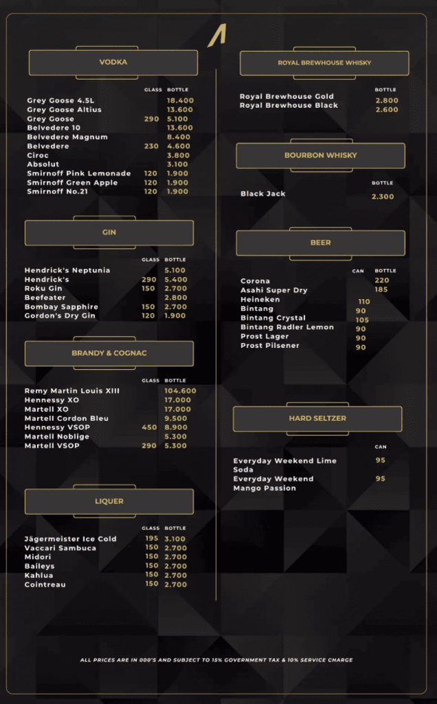 atlas super club bottle menu